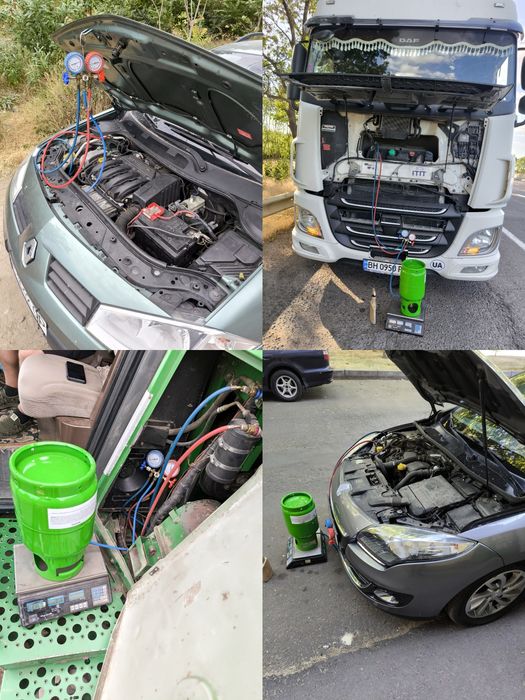 Заправка кондиционера, R32, R744, R1234yf, R134a, R410, R404a, R22
