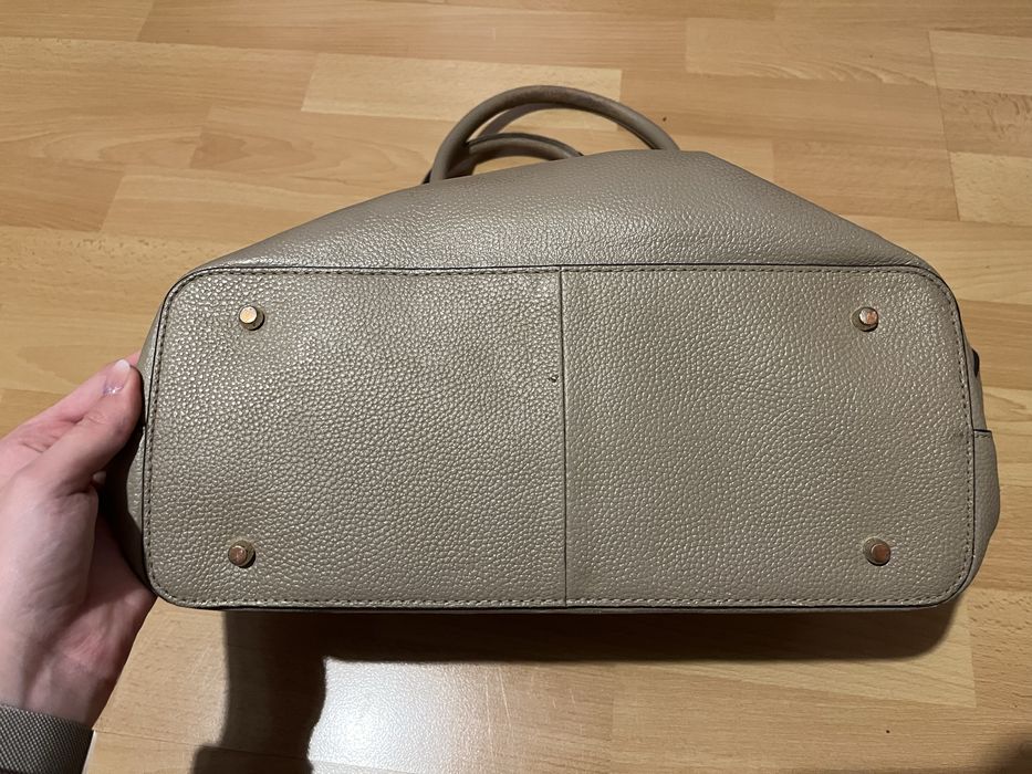 Skórzana beżowa torebka typu shopper Wittchen