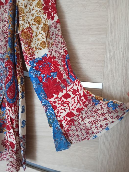 Bluzka boho, bluzka koszulowa, bluzka retro vintage, r. S