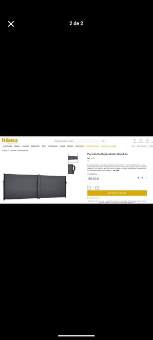 Paravento duplo antao homa 5m