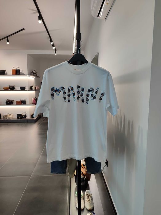 Футболка Marni Daisy Logo T-Shirt White