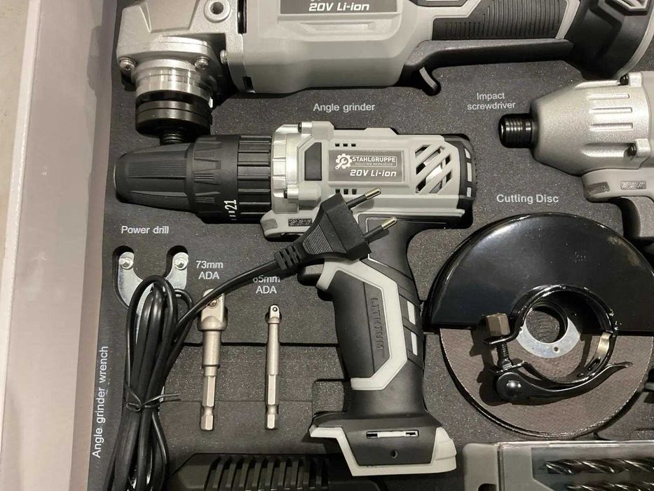 Zestaw elektronarzędzi akumulatorowych STAHLGRUPPE 20V – 4w1