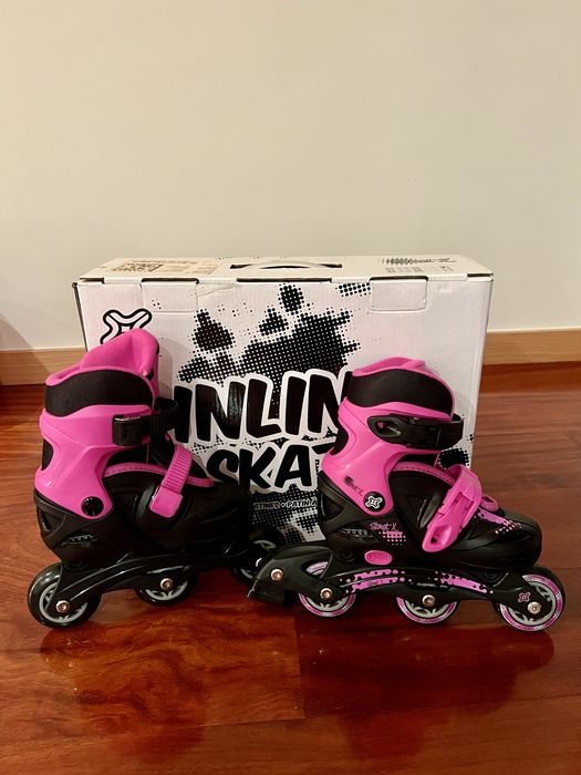 Skate menina Rosa e Preto