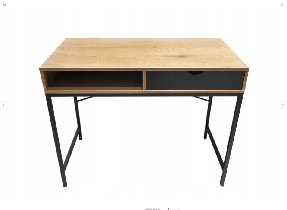 Biurko TRAPPEDAL 48x95 1  kolor ciepły dąb