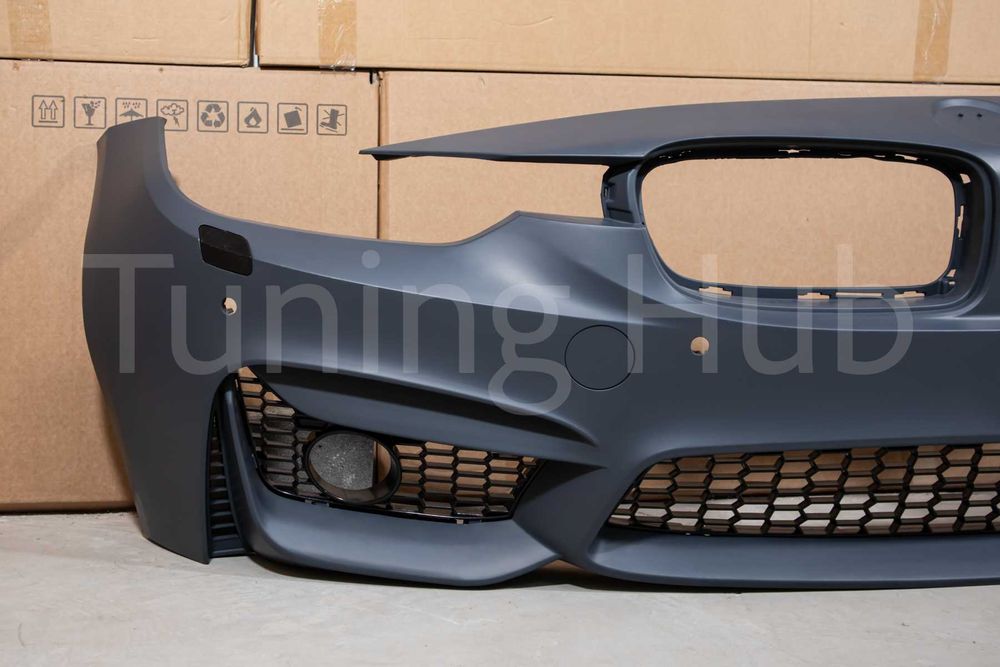 Передній бампер BMW F30 F31 (2012-2018) Стиль M3 F80 (Під туманки)