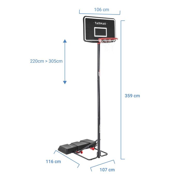 Tabela Basquetebol Criança/Adulto B100 easy.Regulável s/ferramentas