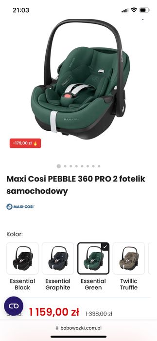 Fotelik Maxi Cosi pebble 360 pro