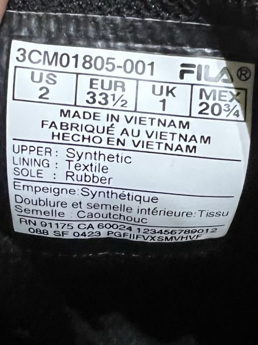 Кроссовки fila panache