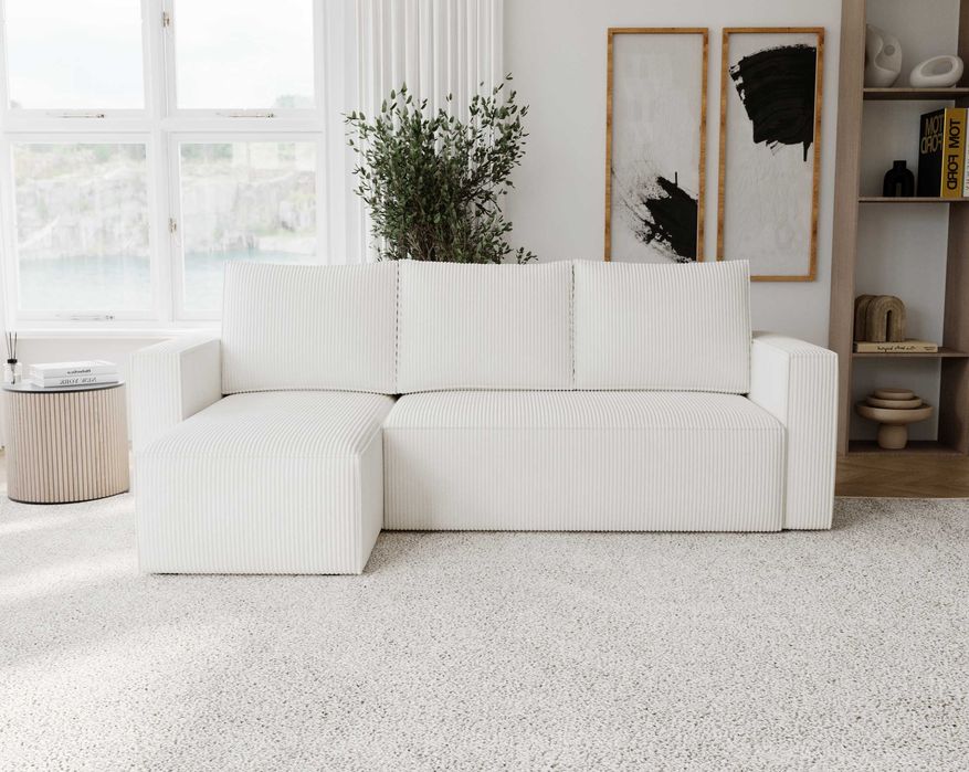 Narożnik kanapa NOYO 230 cm funkcja spania rogówka pojemnik bonel