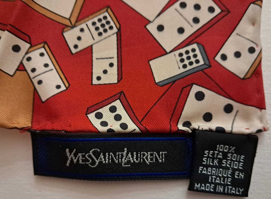 Yves Saint Laurent - Lenço de Bolso Homem Seda - Vintage