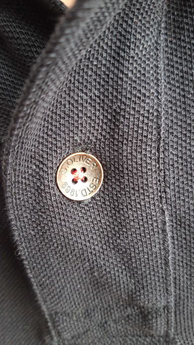 Koszulka polo S.Oliver czarna