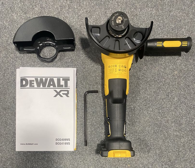 Акумуляторна кутова шліфувальна машина DeWALT DCG409VSNT девальт болга