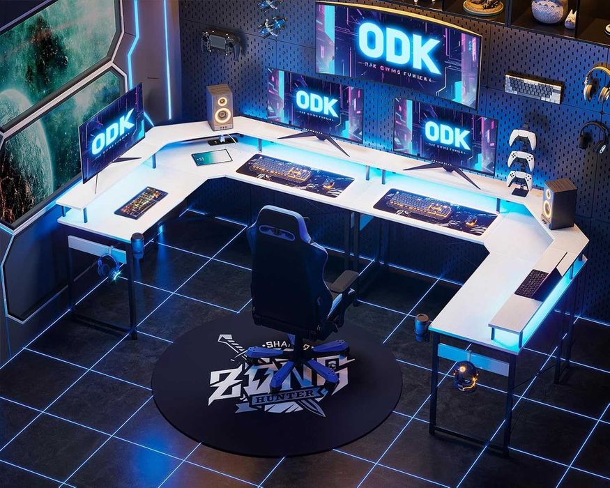 Nowe biurko komputerowe / blat / stół/ stanowisko PC / 129x129  !K608!