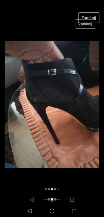 Botki na platformie Oyve skóra naturalna 39 nowe