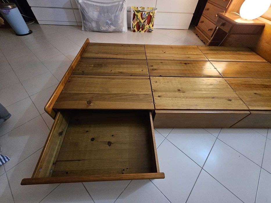 Camas de solteiro madeira maciça com arrumação64284147236865123