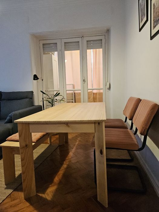 Conjunto Mesa com banco Lufe