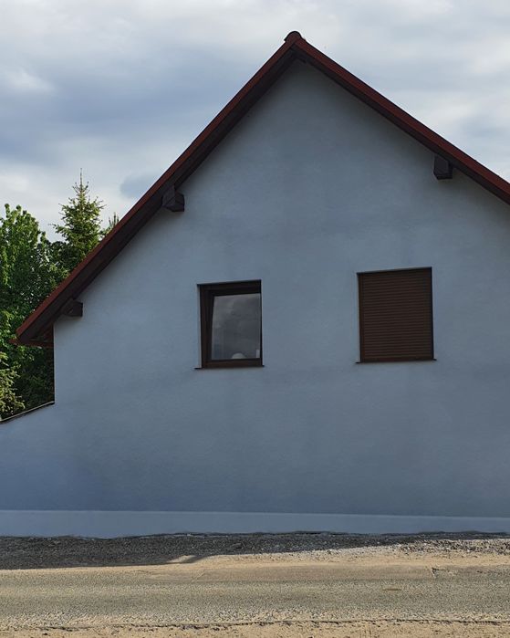 Okno plastikowe brązowe