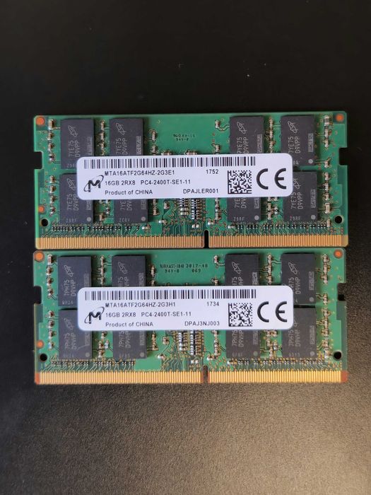 DDR4 SODIMM Micron 32GB (2*16GB) 2400MHz CL17 MTA16ATF2G64HZ-2G3E1
