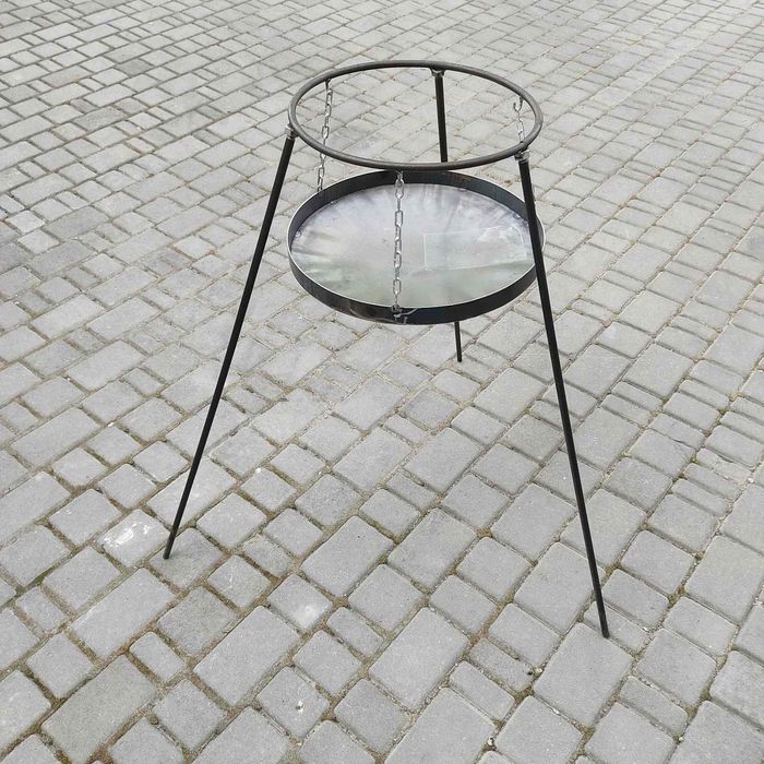 Сковорідка із диска борони 50см з кришкою,чохлом на високих ніжках