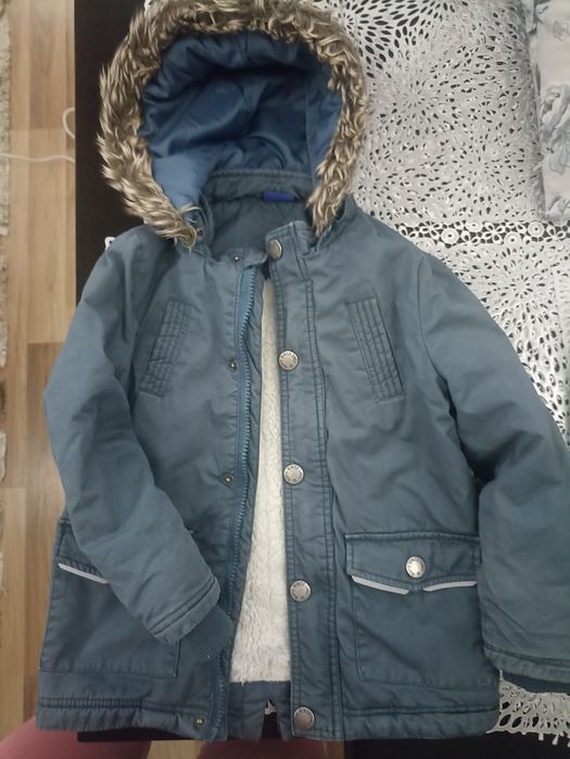 Kurtka zimowa z barankiem chłopięca