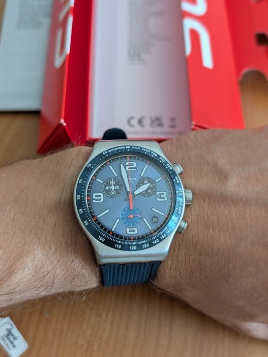 Swatch Irony BLUE GRID (YVS454) stan bdb