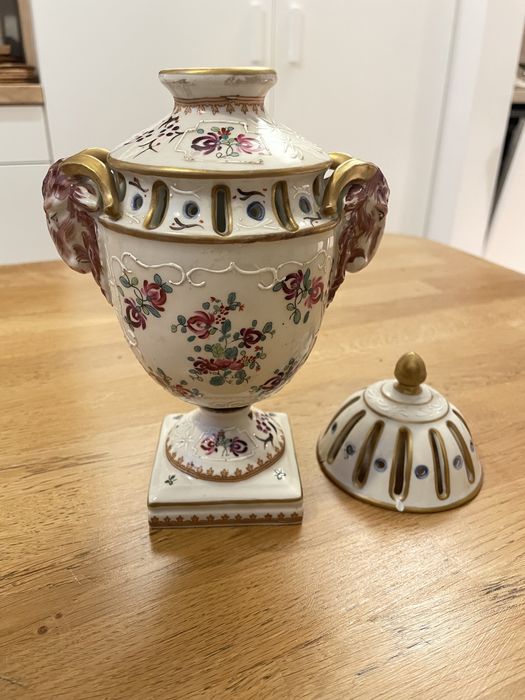 Bonito frasco francês em porcelana