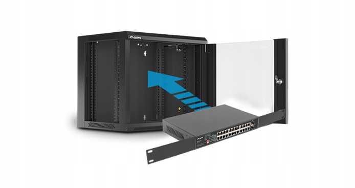 SWITCH 24x 1GB POE 2x SFP RACK 10 19' 360W Lanberg