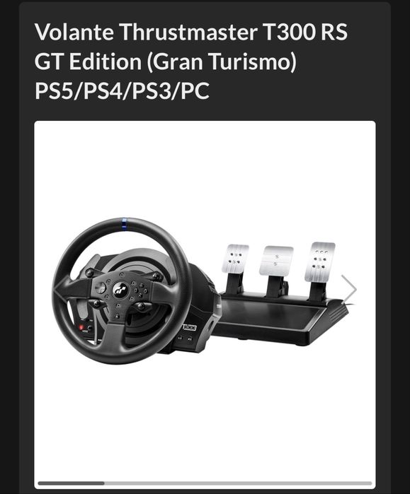Volante Thrustmaster T300 RS GT Edition (Gran Turismo) PS5/PS4/PS3/PC