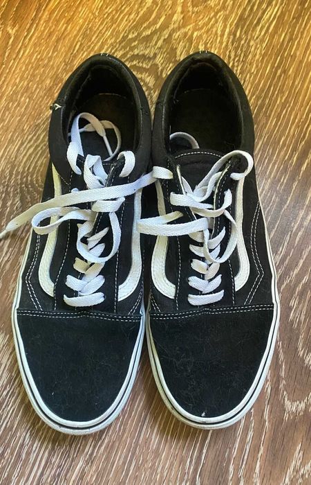 Кеди Vans Old Skool оригінал 43 розмір (28 см) Чорні Позняки Самовивіз