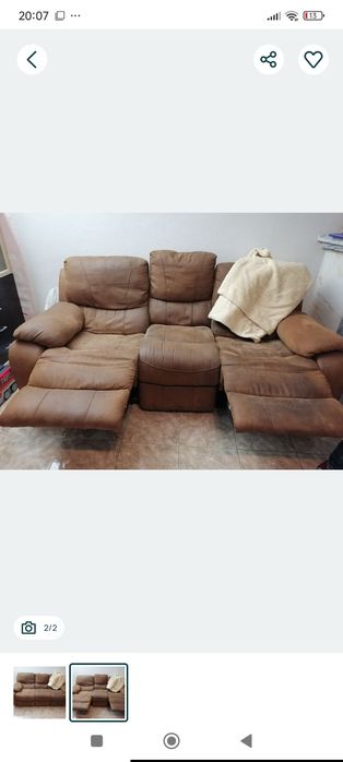 Sofa 3 lugares com 2 reclináveis