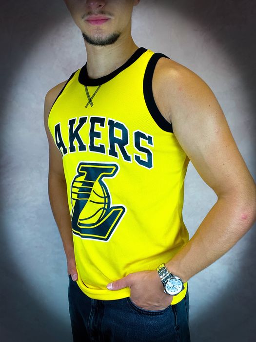 (M) Lakers James #6 NBA Żółta Nowa Sportowa Podkoszulka Koszykówka