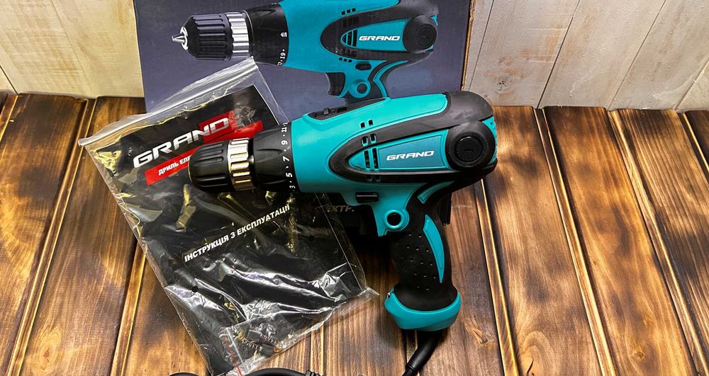 Мережевий дриль-шуруповерт 950 Вт Grand ДЕ-950 шуруповерт сетевой Новий