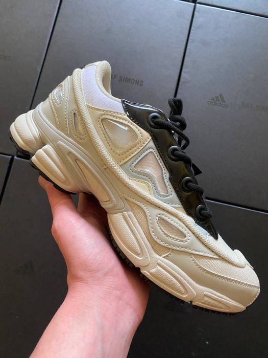 Кросівки Adidas x Raf Simons Ozweego 3 Cream White • Раф Сімонс (білі) Топ Якість