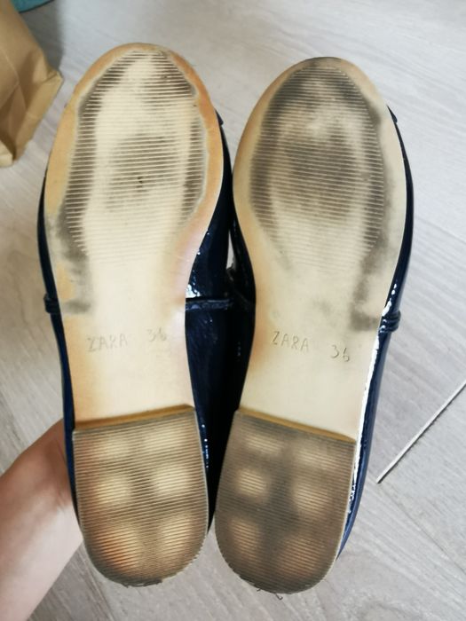 Buty Baleriny Zara r. 36 lakierki czarne