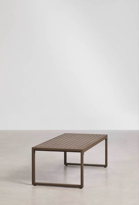 Mesa de centro de jardim Sklum Lipov 110×55 cm, alumínio, NOVA na caixa