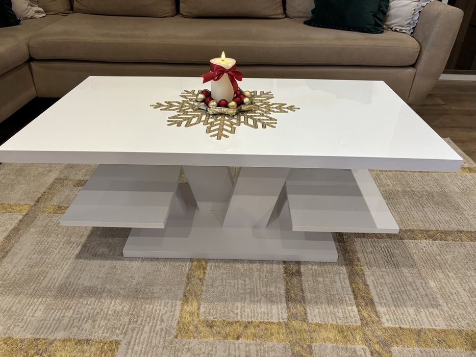 Ława, stolik kawowy biały połysk