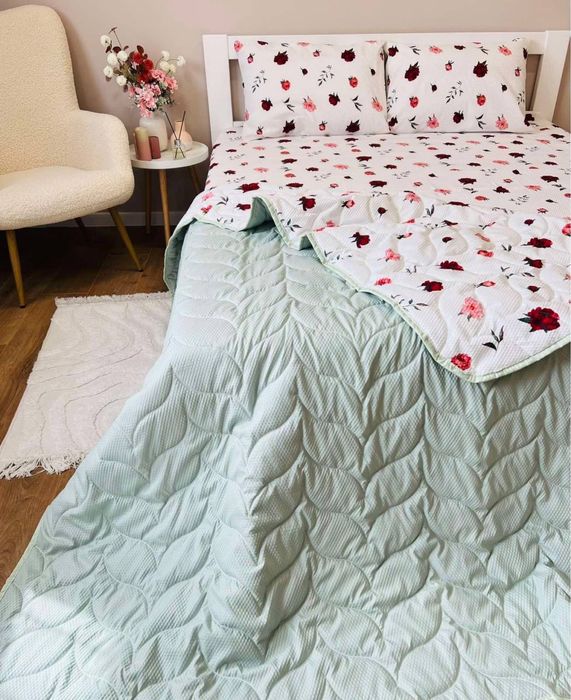 Акція! Жатка  комплект постелі ковдра постельное белье с одеялом Роза