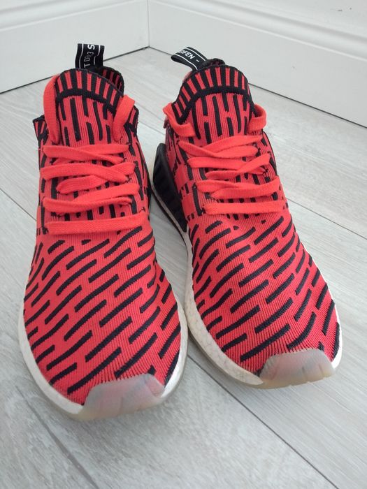 Adidas NMD_R2 Primeknit Core Red Sneakersy buty codzienne wiosenne