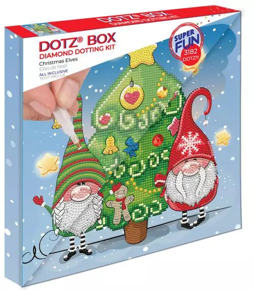 DIAMOND DOTZ DOTZ BOX CHRISTMAS ELVES. Diamond Dotz