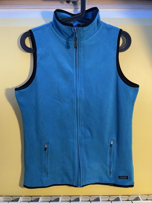 Calvin Klein bezrękawnik niebieski polar L