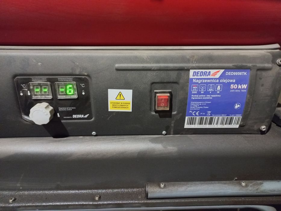 Nagrzewnica olejowa ropa olej opałowy napędowy 50KW DEDRA DED9956TK