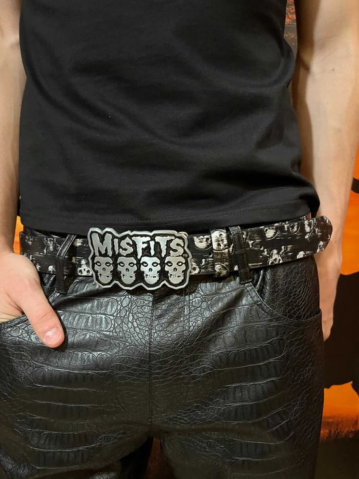 Misfits Crimson Ghost Logo Buckle Belt Ремень Мистфитс с Черепами Скелетами  archive