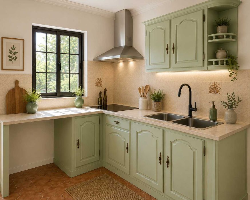 Apartamento com 1 quarto, cozinha, jardim e estacionamento