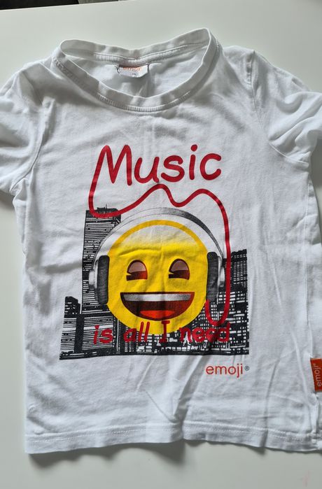 Zestaw koszulek t-shirt emotka piłka 116