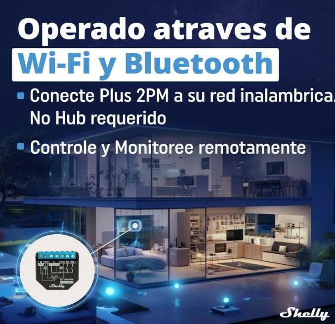 Shelly Plus 2PM Interruptor inteligente com WiFi e Bluetooth ( NOVO )
