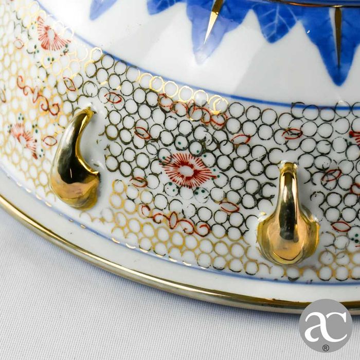 Terrina porcelana China, decoração Bago de Arroz, 2ª metade do séc. XX