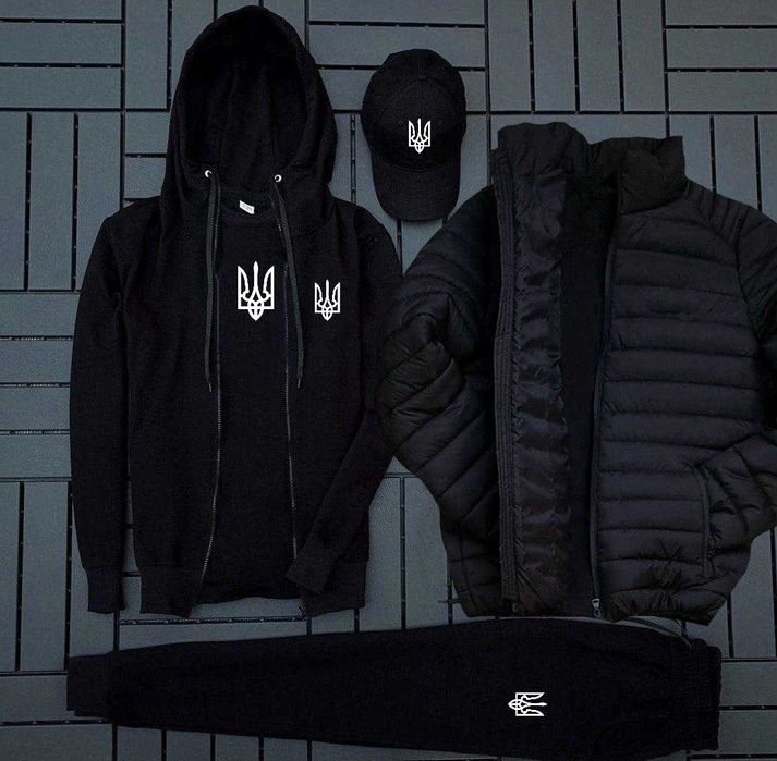 Герб Тризуб костюм, футболка, кепка, куртка комплект 5в1 Україна чолов