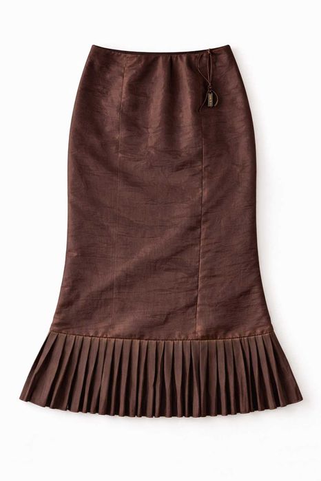 Conjunto Elegante – Saia e Top Castanhos – 42