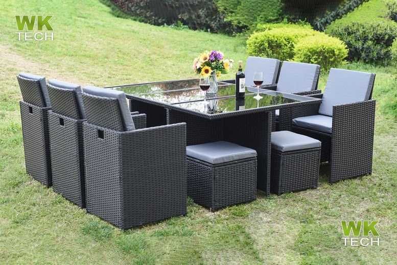 Meble ogrodowe PREMIUM 10 osób NOWE zestaw mebli ogrodowych pokrowiec