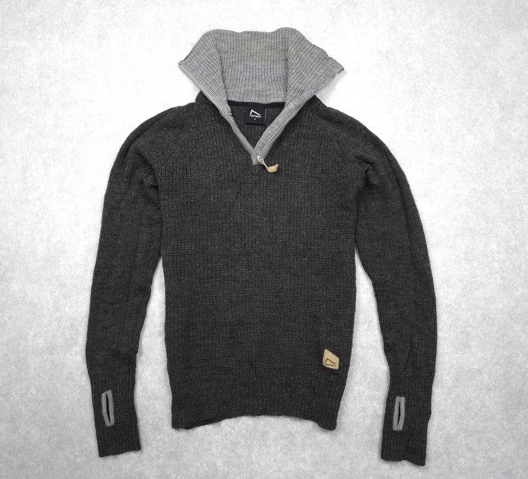 NORHEIM Męski Sweter Wełniany Wool Szary S